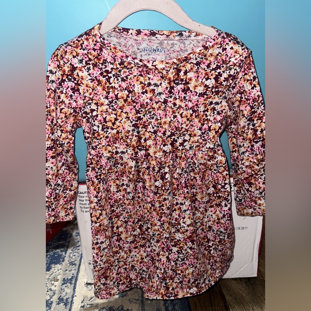 Old Navy Floral Kids Dress - Pink, Orange, Brown